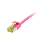 Patchkaabel RJ45, CAT6A 500 MHz, 1,5 m, fuksia, U/FTP, õhuke ümar d=3,8 mm, TPE/LSZH(Superflex), AWG32, Cat.7 toorkaabliga, Synergy 21 (S217384V3)