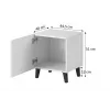 Öökapp cama meble PAFOS 2 tk, 45x40x51 cm, valge matt, MDF/puitlaastplaat, 16 mm raam