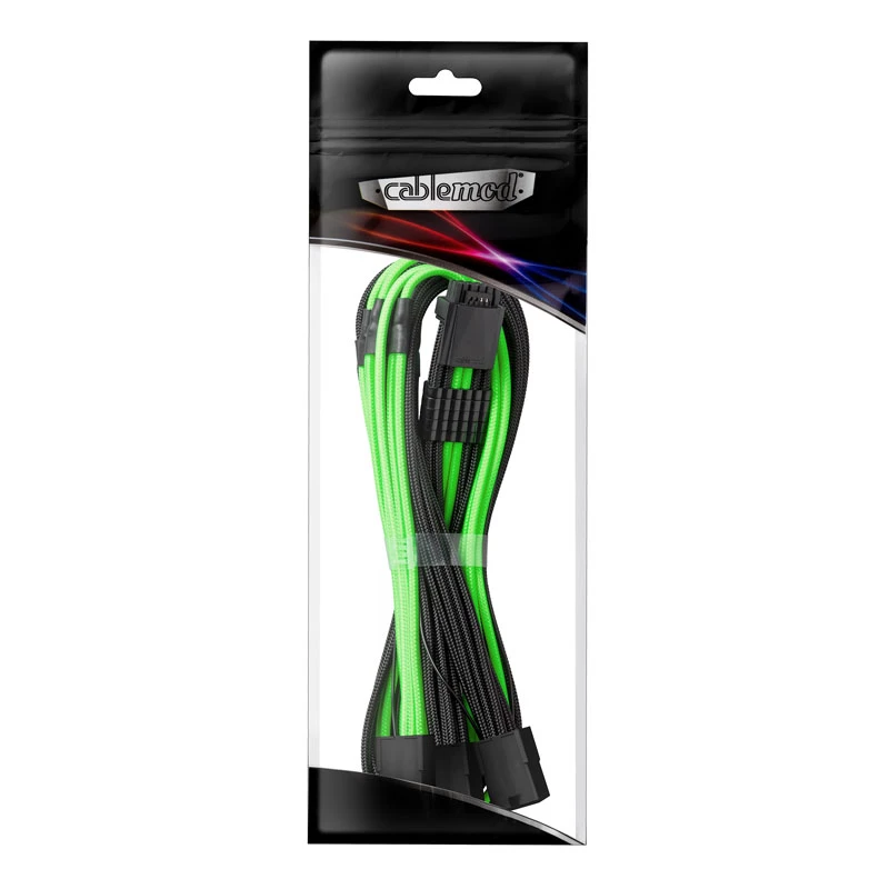 CableMod 12VHPWR kuni 3× PCIe ModMesh kaabel 45 cm, must/heleroheline
