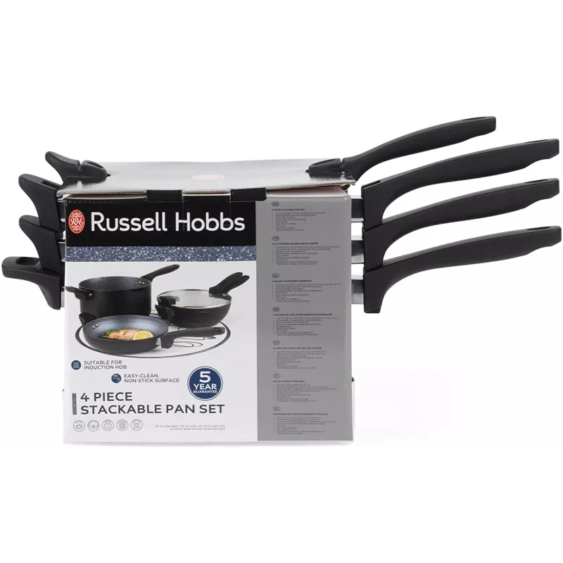 Kööginõude komplekt Russell Hobbs RH01840EU7 — 4-osaline virnastatav metallik marmor