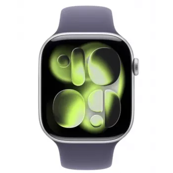 Apple Watch Series 11 GPS + Cellular 42mm hõbedane alumiiniumkorpus lilla udu spordirihmaga - M/L