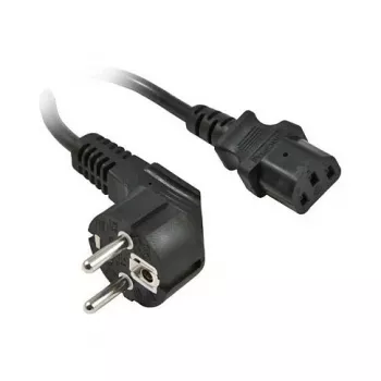 Synergy21 Netzkabel 230V Schutzkontakt CEE7(Stecker)->Kaltgeräte IEC-C13(Buchse), 3m, Black, ,