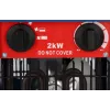 Ventilaator-elektrikeris BLAUPUNKT EH7010 — 2000 W, roostevabast terasest element, IPX4, põrandakasutus, kuni 22 m² ruumidele, must/punane/sinine
