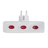 Jagaja ESPERANZA ELK307W — lülitatav 3-pesaline siseadapter, tüüp E pistik, 220–240 V, 16 A, 3680 W, valge