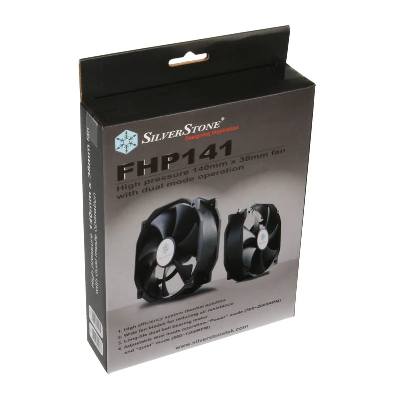 SILVERSTONE 140mm jahutusventilaator SST-FHP141 v2.0 — 140 mm PWM korpuse/jahuti ventilaator, must