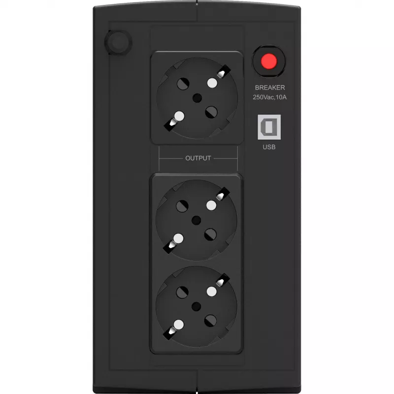 PowerWalker Basic VI 1000 SB liin-interaktiivne 1000VA 3AC-väljundiga tornmust katkematu toiteallikas (UPS) (10121068)