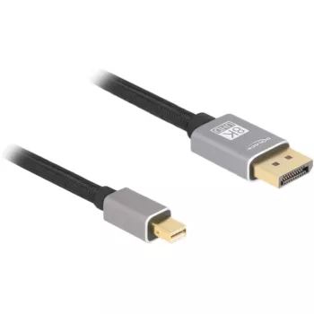 Delock - DisplayPort-kaabel - Mini DisplayPort (M) DisplayPort (M) - DisplayPort 1,4 - 3,0 m - Toetab 8K 60 Hz - Must, Hall (81093)