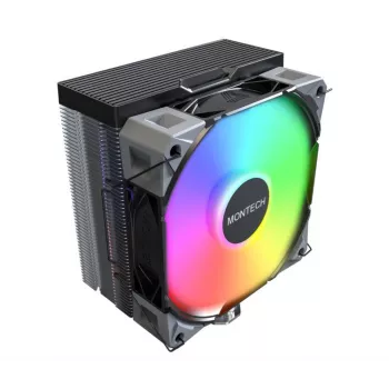 Õhkjahuti Montech NX400 ARGB, 120 mm ventilaator, FDB, 800–1950 p/min, TDP 270 W, must