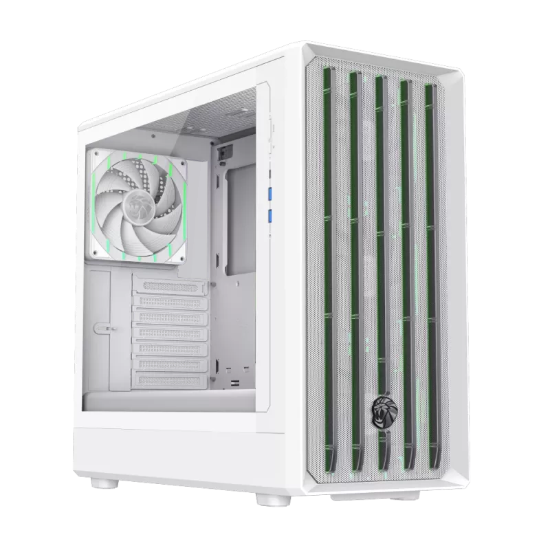 Gamemax korpus | CLAW 460 WH | Valge | Mid-Tower | Toiteplokk pole kaasas