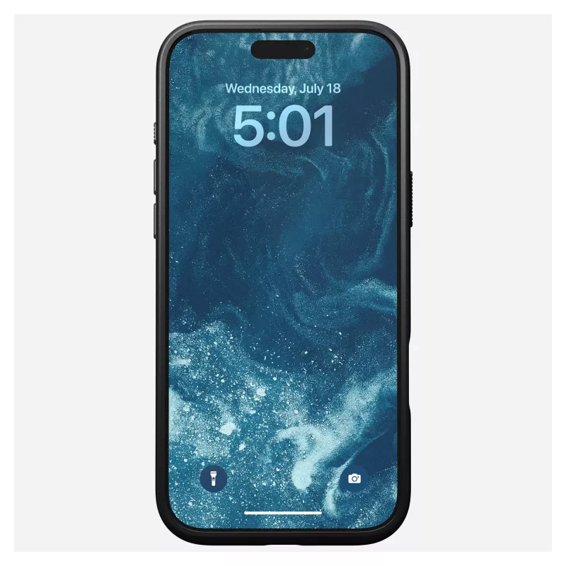 Mobiiltelefoni ümbris Nomad NM01693185 Apple iPhone 16 Pro Max jaoks, nahk/TPU/PC, must, sobib kuni 17,5 cm (6,9 tolli) ekraanile