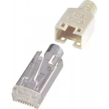renkforce RJ45-pistik, varjestatud CAT5e pistik, sirge poolus: 8P8C H9540.1-10 Beež H9540.1-10 10 tk (H9540.1-10)