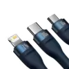 USB-kaabel Baseus CASS030003 1,2 m USB A USB C/Micro USB-A/Lightning sinine
