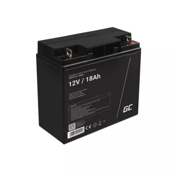 Laetav suletud pliiaku roheline Cell AGM09 12 V 18000 mAh, must, 167×77×181 mm, 4.8 kg