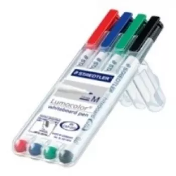 Marker Staedtler Lumocolor 301-WP4 4 tk Must Sinine Roheline Punane