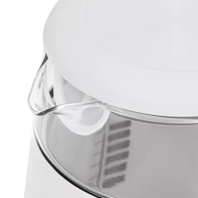 Elektriline veekeetja Adler AD 1305WG — 1,7 l, 2200 W, klaas/plast, valge/kuldne/läbipaistev