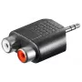 Goobay | RCA-adapter. AUX-pistik 3,5 mm isane kahele stereoemasele | 11604