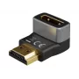 Goobay 72011 HDMI™ nurgaadapter 270° vertikaalne, 8K @ 60 Hz, kullatud, must, hõbedane