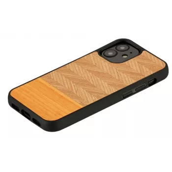 Man and Wood telefoniümbris iPhone 12 mini jaoks, herringbone arancia must