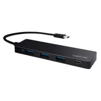 LogiLink UA0311 USB-C 3.2 Gen 2 multipordijaotur 4 porti must