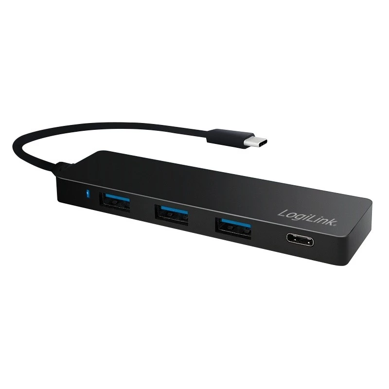 LogiLink UA0311 USB-C 3.2 Gen 2 multipordijaotur 4 porti must
