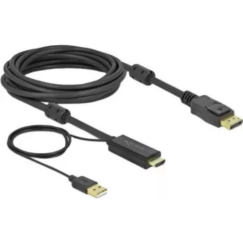 Videokaabli adapter DeLOCK 85966 5m HDMI Type A DisplayPort USB Type-A Must
