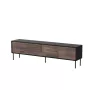 TV-kapp cama meble CORTINA 4D 200x40x55 cm, must pealispind, pähklipuidust esipaneelid