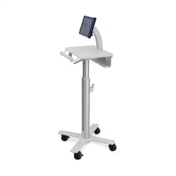 Ergotron tahvelarvuti käru, SV10 - käru tahvelarvutile / klaviatuurile - meditsiiniline - metall - valge, alumiinium - ekraani suurus: kuni 30,5 cm (kuni 12 tolli)