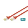 Võrgukaabel Digitus CAT 6A S/FTP RJ-45 1 m punane