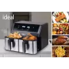 IDEAL rasvavaba fritüür, kaheosaline horisontaalne, 9 L, 8 funktsiooni - sh toidu kuivatamine