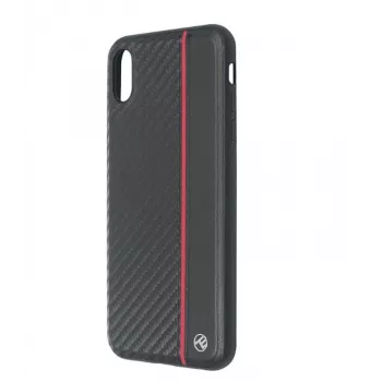 Telefonikott Tellur Cover iPhone XS Max jaoks — must süsinikviimistlus