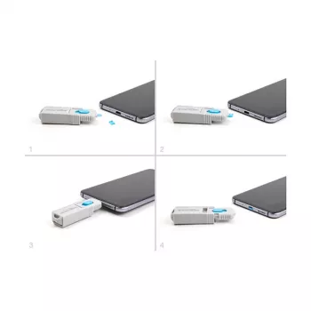 Pordiblokeerija DeLOCK 20949 Micro USB emane port 10 tk pakend sinine