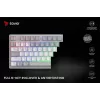 SAVIO PHENIX WHITE juhtmeta mehaaniline klaviatuur, Gateron Red Pro, ABS