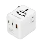 Reisiadapter GEMBIRD TPA-1A2C20-01-W — 20 W, USB-A (18 W) + 2× USB-C (20 W), Type E pistik, valge