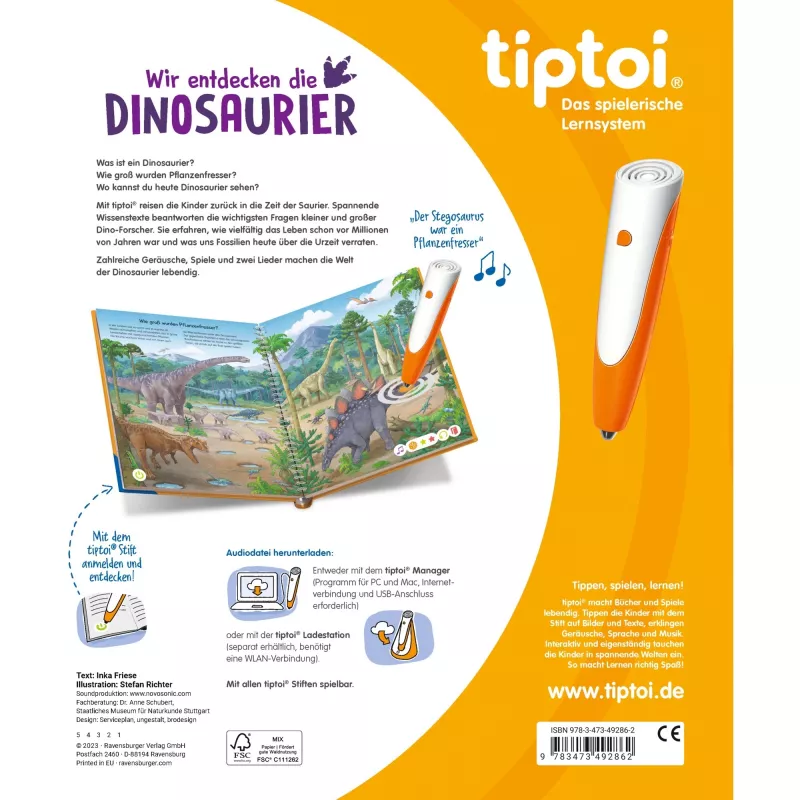 tiptoi Avastame dinosaurused, õpperaamat