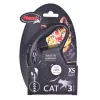 Sissetõmmatav rihm Flexi New Classic Cat XS 3 m — nöörrihm väikestele lemmikloomadele, must, max koormus 8 kg