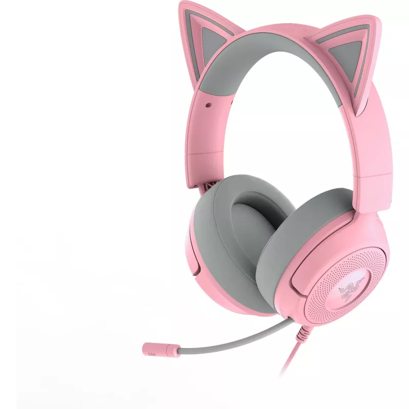 Peakomplekt Razer Kraken Kitty V3 X — juhtmega USB Type-A, kõrvapealne, 20–28 kHz, 1,3 m kaabel, roosa