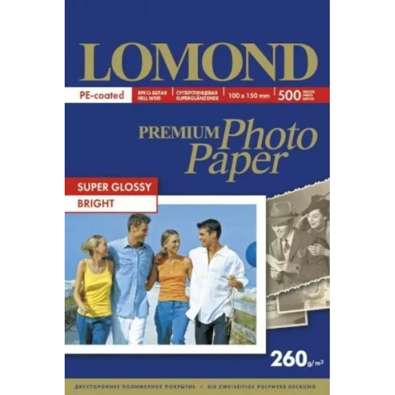 Fotopaber Lomond Premium 260 g/m² 10×15 cm Super Glossy 500 lehte