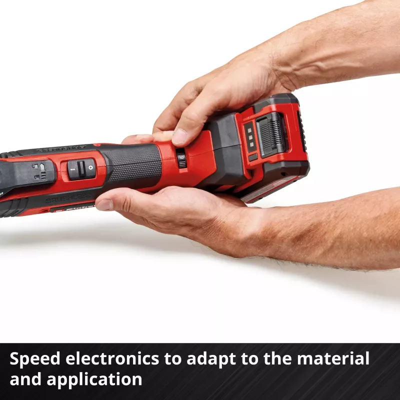 Mitmeotstarbeline tööriist EINHELL TP-MG 18 Li BL Solo — 18V Li‑Ion, lihvimine, lihvimine, saagimine, 1,08 kg, must/punane