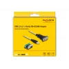 DeLOCK 63465 jadakaabel must läbipaistev 1,8 m USB tüüp-A DB-9