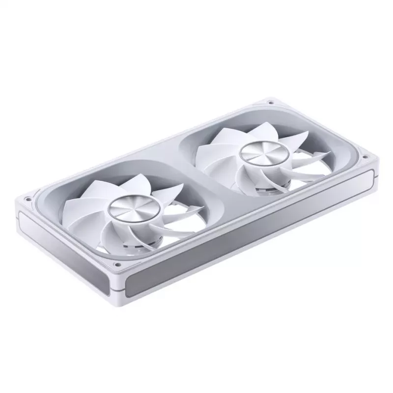 Jonsbo ZA-240 valge 240mm ARGB lõpmatu peegli ventilaator, kahe 120mm ventilaatoriga, PWM tugi