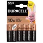Patareipakend Duracell Basic AA / LR6 — 6 tk (leelispatarei)