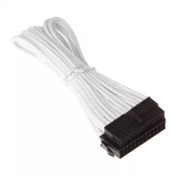 SilverStone PP07-MBW - Toite pikenduskaabel - ATX, 24-pin (M) - ATX, 24-pin (W) - 30 cm - Valge (SST-PP07-MBW)