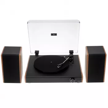 Rihmajamiga plaadimängija Adler AD 1915 USB — keraamiline taldrik, 45 RPM, alalisvoolumootor, Bluetooth 5.4, USB-väljund, 2×10 W kõlarid