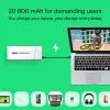 Kaasaskantav aku roheline Cell BPLGC20P 20800 mAh liitiumioon, USB-C PD 65W, 2x USB-C + 1x USB-A, alumiiniumkorpus
