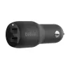 Dual USB-A autolaadija 12W x2 must