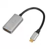 IBOX USB-C–HDMI-adapterkaabel, mudel IACFAK, USB-C (isane) HDMI-le (emane), 4K 60 Hz, sirged pistikud, hõbedane