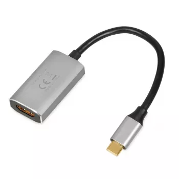 IBOX USB-C–HDMI-adapterkaabel, mudel IACFAK, USB-C (isane) HDMI-le (emane), 4K 60 Hz, sirged pistikud, hõbedane