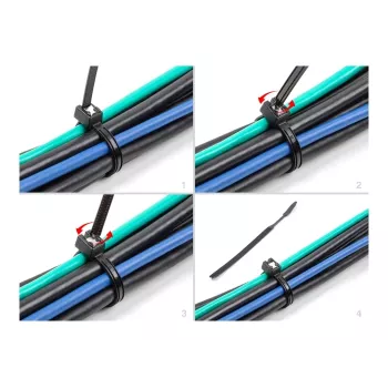 Kaabliside DeLOCK 200x4,8mm 50tk Must