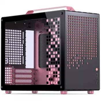 Jonsplus MATX Handle Case Z20 Must-Pink – Mini/Mikro/Flex-ATX korpus kandekäepidemega