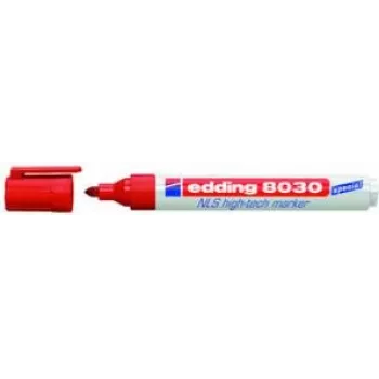 Püsimarker Edding 8030 NLS High-Tech Punane Kuulotsikuga